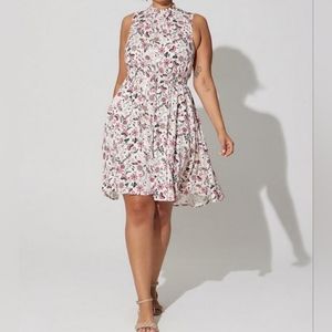 NWT Torrid Mini Stretch Challis Hi-Low Dress Sz 1X 14/16